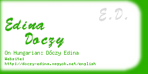 edina doczy business card